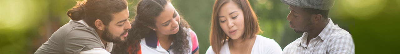 Students in grass